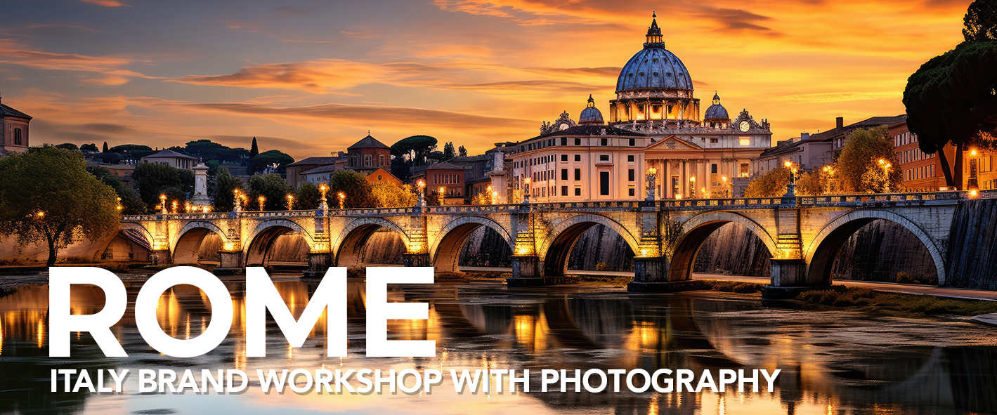 Rome visibility workshop and brand photography, banner